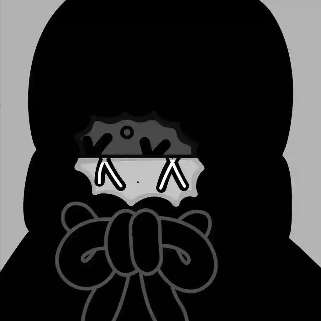 Patch magnetica Cryptic Hood con illustrazione grafica in stile cartoon, perfetta per felpe Cryptic personalizzabili con toppe calamitate.